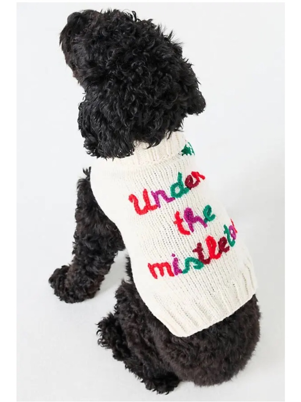 ANTHROPOLOGIE➕Hand-Knit Wool Holiday Pet Sweater NWT